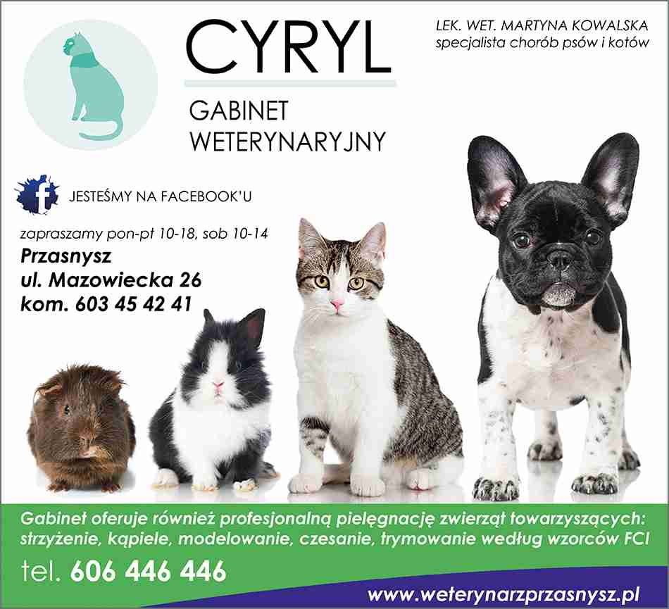 Gabinet Weterynaryjny CYRYL lek. wet. Martyna Kowalska - gabinet weterynaryjny PRZASNYSZ gabinet weterynaryjny PRZASNYSZ